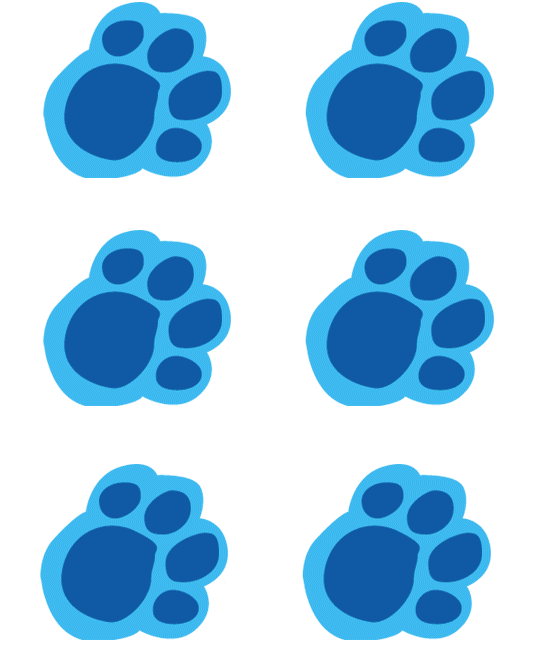 Blue Clue Print Paw Logo - Blues Clues Paw Print Printable