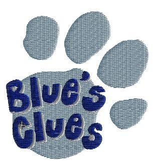 Blue Clue Print Paw Logo - Blue's Clues : Canstralian.com, Lorraine's Embroidery and Designs
