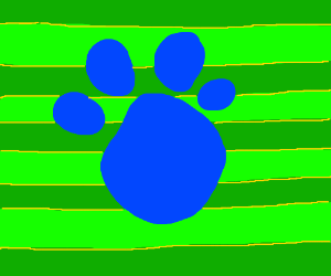 Blue Clue Print Paw Logo - Blues clues paw print drawing by camokazi - Drawception