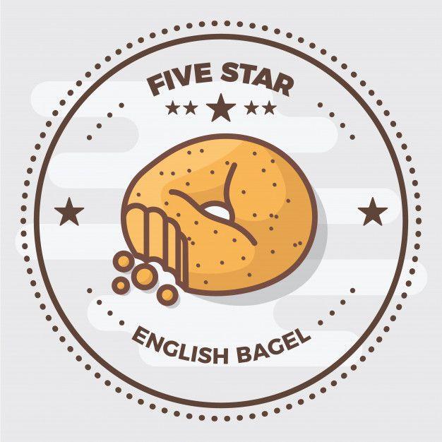 Bagel Logo - Bagel logo badge Vector | Premium Download