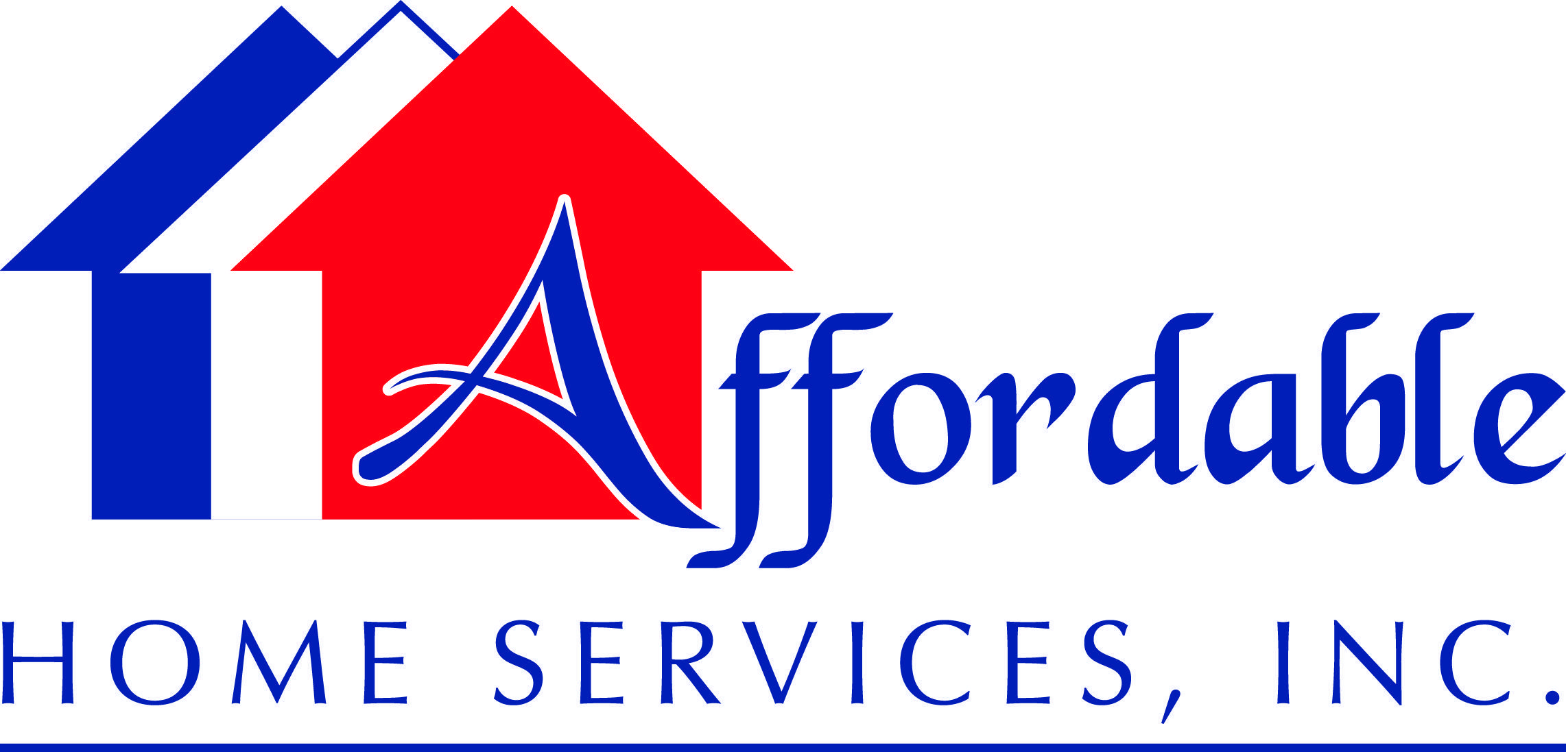 Red and Blue Services Logo - Affordable Home Services Juliet Logo Design