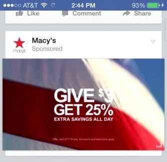 Google Play Ad Logo - Macy's Is the First Retailer to Run Facebook's Auto-Play Video Ads ...