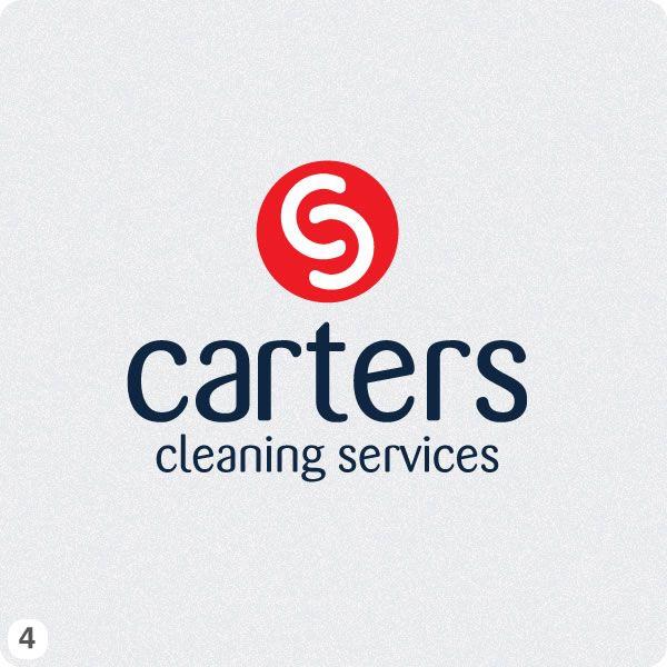 Red and Blue Services Logo - Cheshire based Carters Cleaning Services New Logo Design