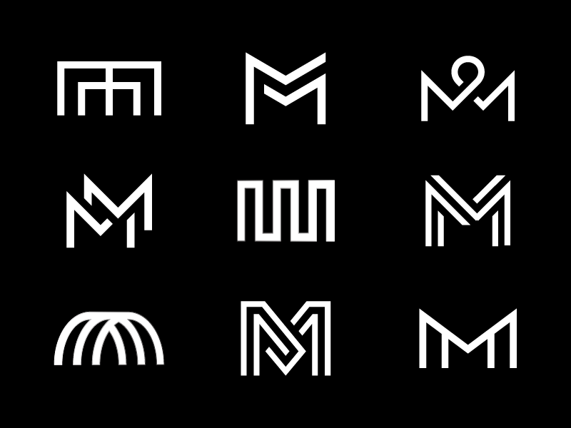 White mm Logo - MM-onograms | Branding | Logo design, Logos, Monogram logo
