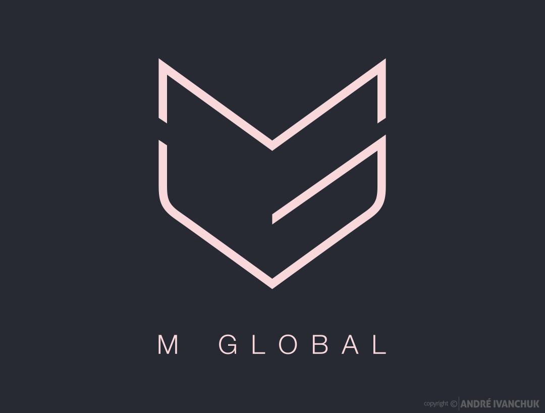 M Brand Logo - m global Logo Design