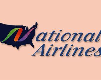 National Airlines Logo - National airlines | Etsy