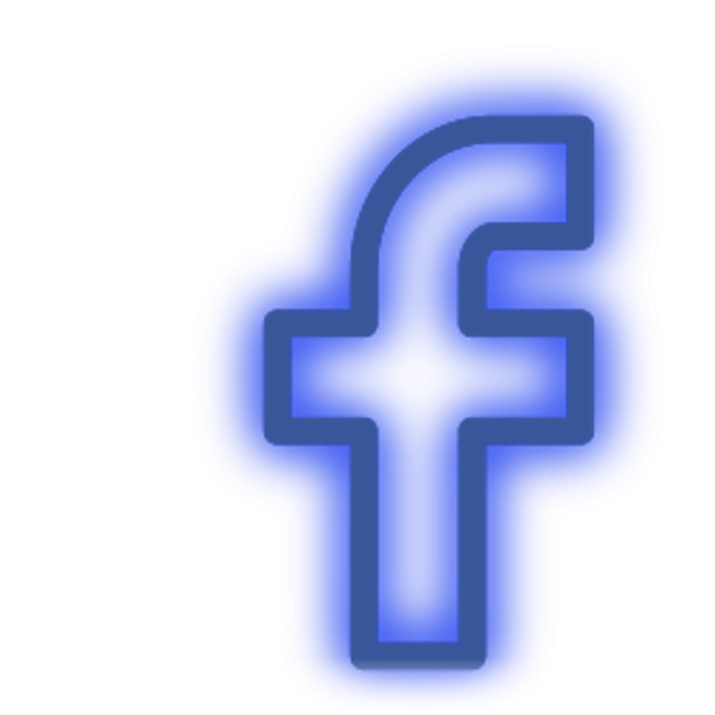 Facebook F Logo - facebook logo icon led blue darkblue light f freetoedit...