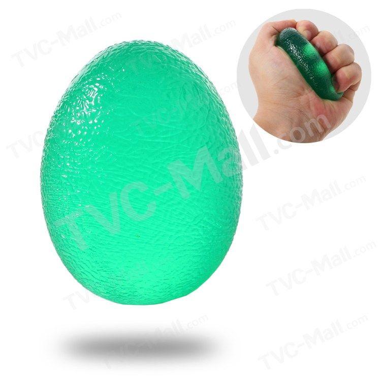 2 Hands -On Sphere Logo - Flexible Squeeze Egg Hands Therapy Stress Ball - Green-TVC-Mall.com