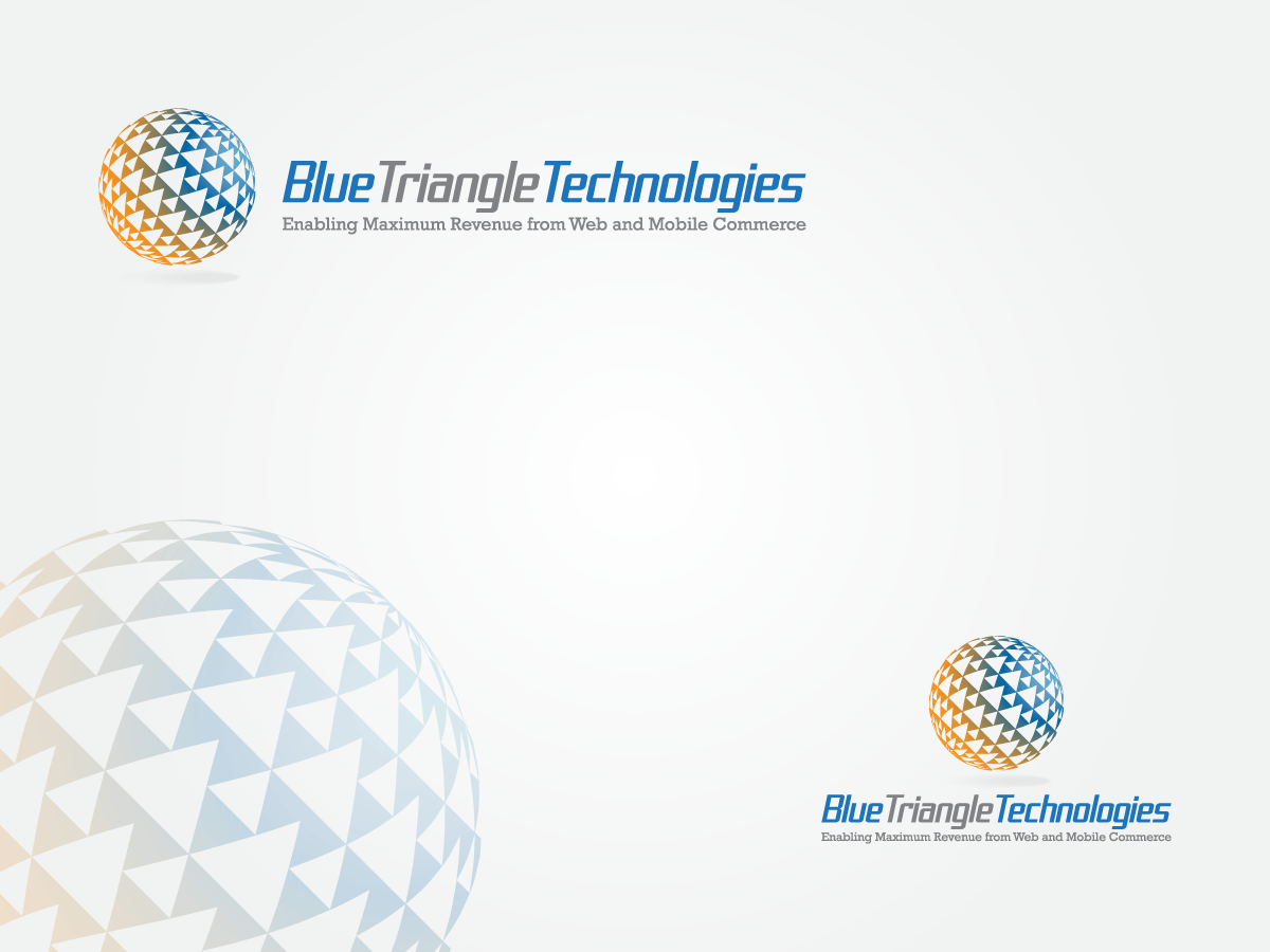 Ball and Blue Triangle Logo - Modern, Bold, Shopping Logo Design for Blue Triangle Technologies