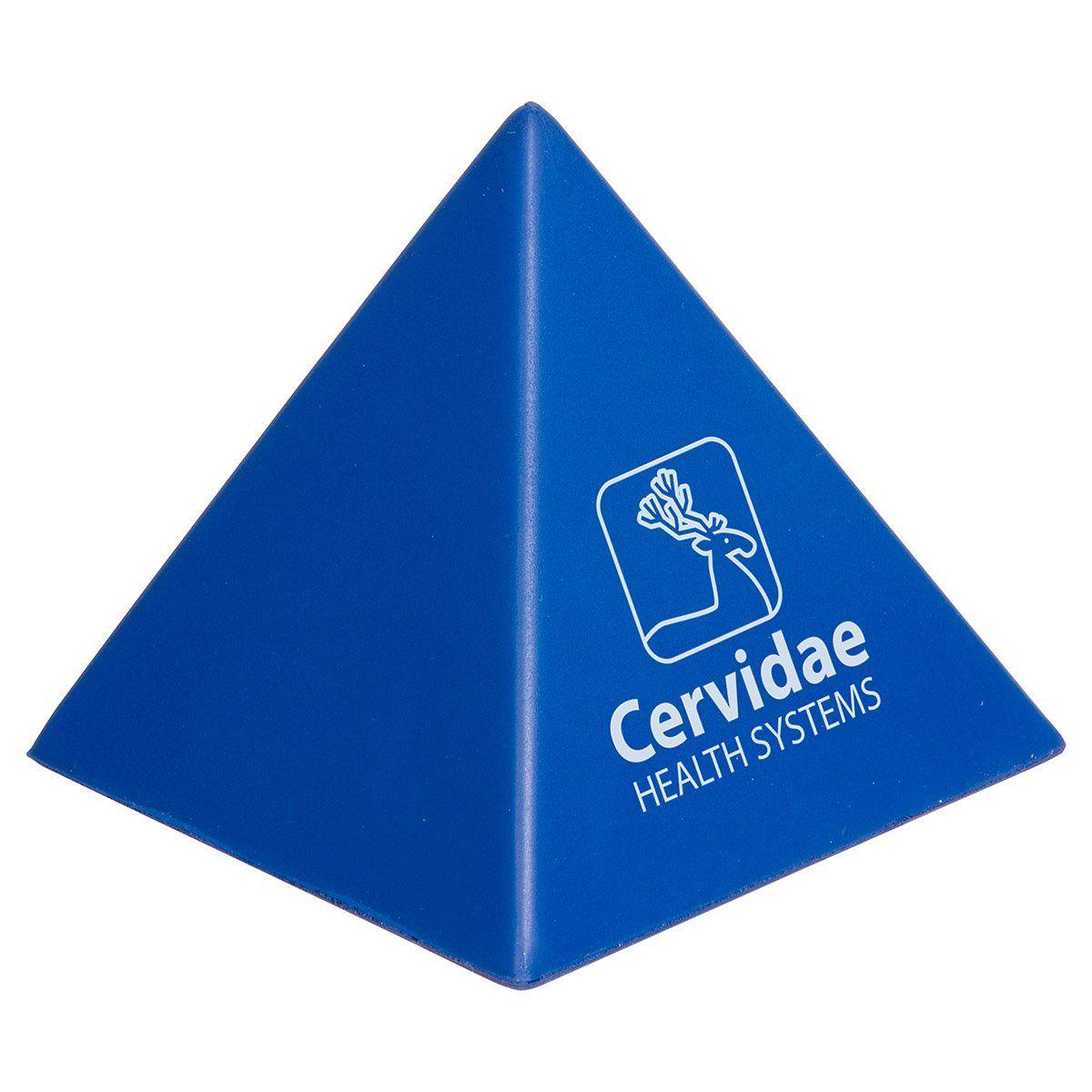 Ball and Blue Triangle Logo - Pyramid Stress Ball with Custom Logo | InkHead.com