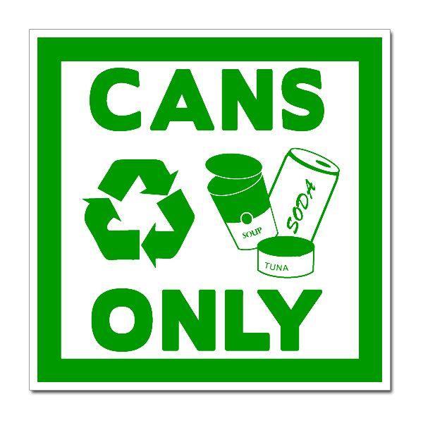 Recycle Cans Logo - 6MD007e – Recycle Cans Only Vinyl Decal Sticker Sign – Vinylized ...