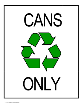 Recycle Cans Logo - This recycling sign, illustrated with green arrows, indicates a