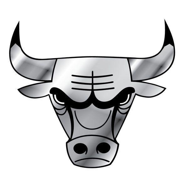 White Bull Logo - Chicago Bulls Car Auto 3-d Chrome Silver Team Logo Emblem NBA ...