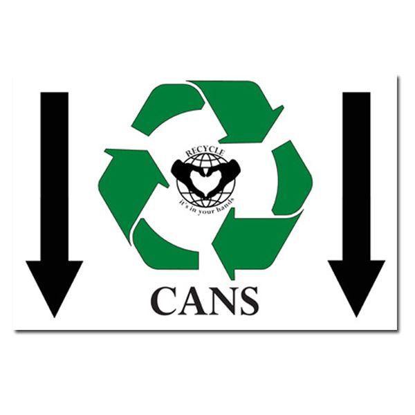 Recycle Cans Logo - AI-rp162 - Cans Recycle Symbol With Down Arrows Recycling Poster