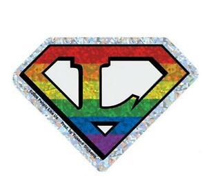 Super L Logo - Gay Pride Sticker Super L Lesbian Rainbow Diamond Cut Resist ...