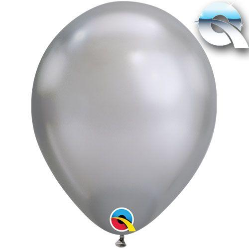 Google Chrome Silver Logo - Chrome Silver Latex Balloons (25)