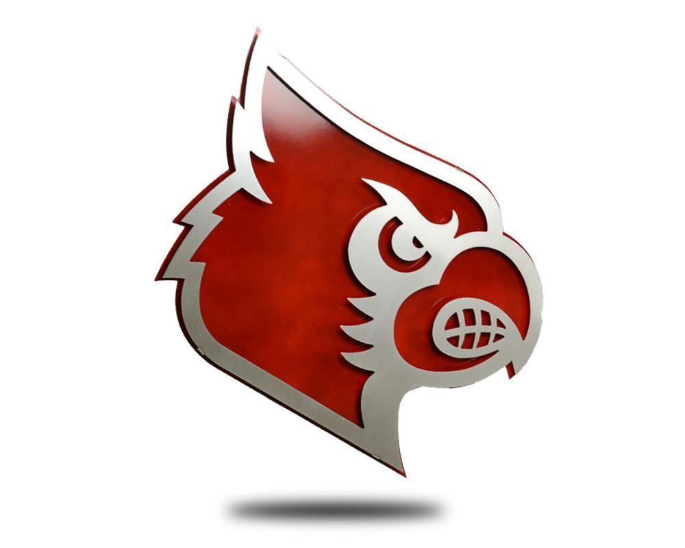 University of Louisville Cardinals Logo - University of Louisville Cardinal Head Stainless Steel Artwork - Hex ...