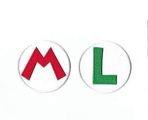 S and L Logo - MARIO M + L Logo Patch Embroidered Badge Costume Super Mario World ...