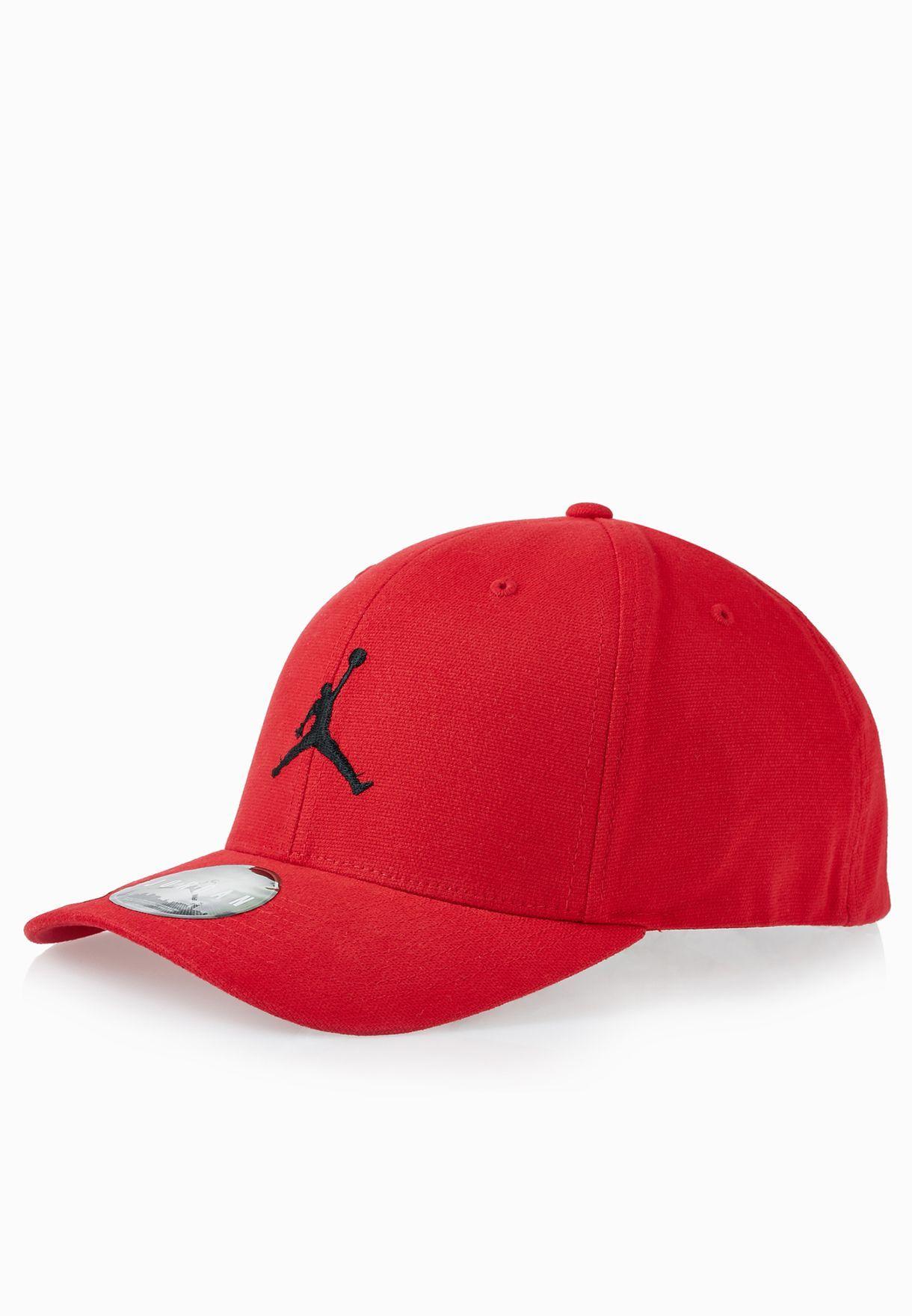 Red Jordan Logo - Shop Nike red Jordan Flexible Cap 606365-695 for Men in Kuwait ...