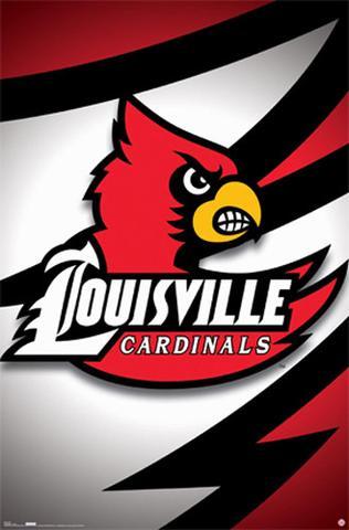 Louisville Logo - University of Louisville Cardinals Official NCAA Logo Poster ...