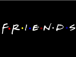 Friend Black and White Logo - Friends TV show logo. F•R•I•E•N•D•S. Friends tv