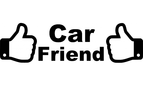 Friend Black and White Logo - Car Friend