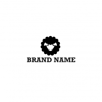 Friend Black and White Logo - Black & White Sheep Mascot Exclusive Logo | LogoEs