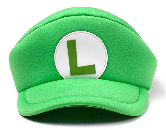 Super L Logo - Nintendo Luigi Hat Cap Super Mario L Logo Shaped New Official Green