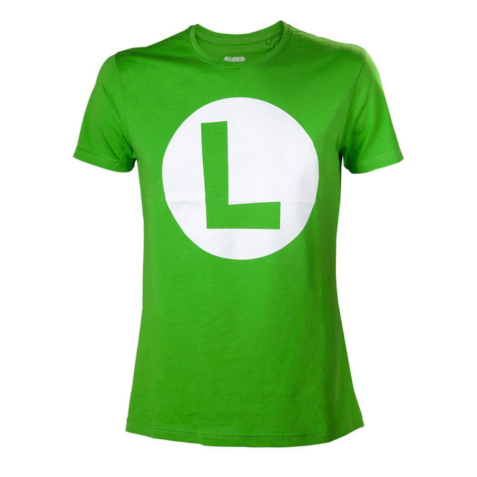 Super L Logo - Super Mario Luigi L Logo T-Shirt - Green | Nintendo Official UK Store