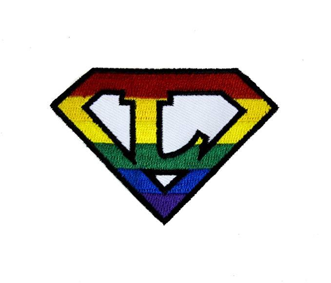 Super L Logo - Rainbow Super L Lesbian Patch Iron on Applique