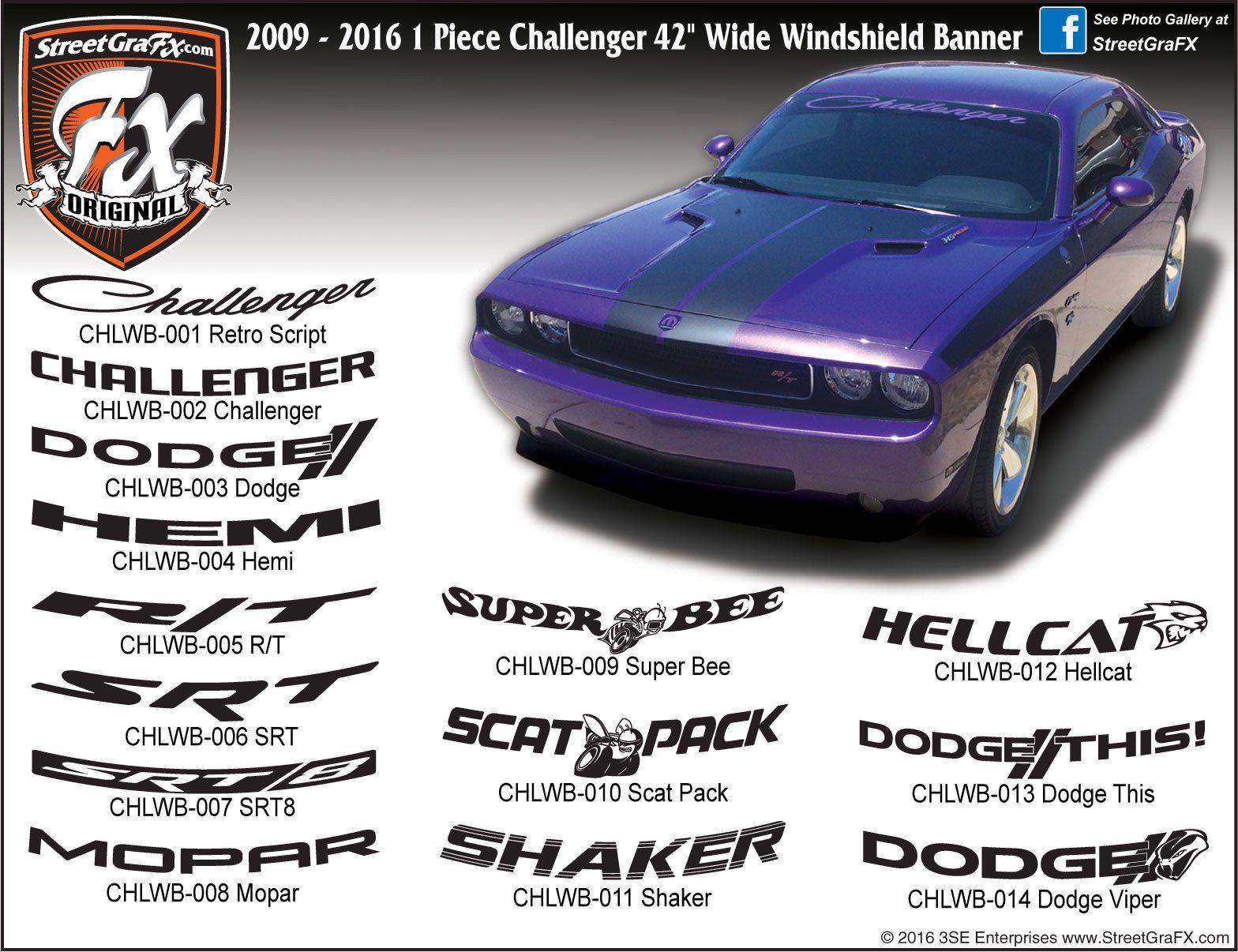 Dodge Challenger Logo - Dodge Challenger Stripes, Racing Stripes, R/T Graphics – streetgrafx