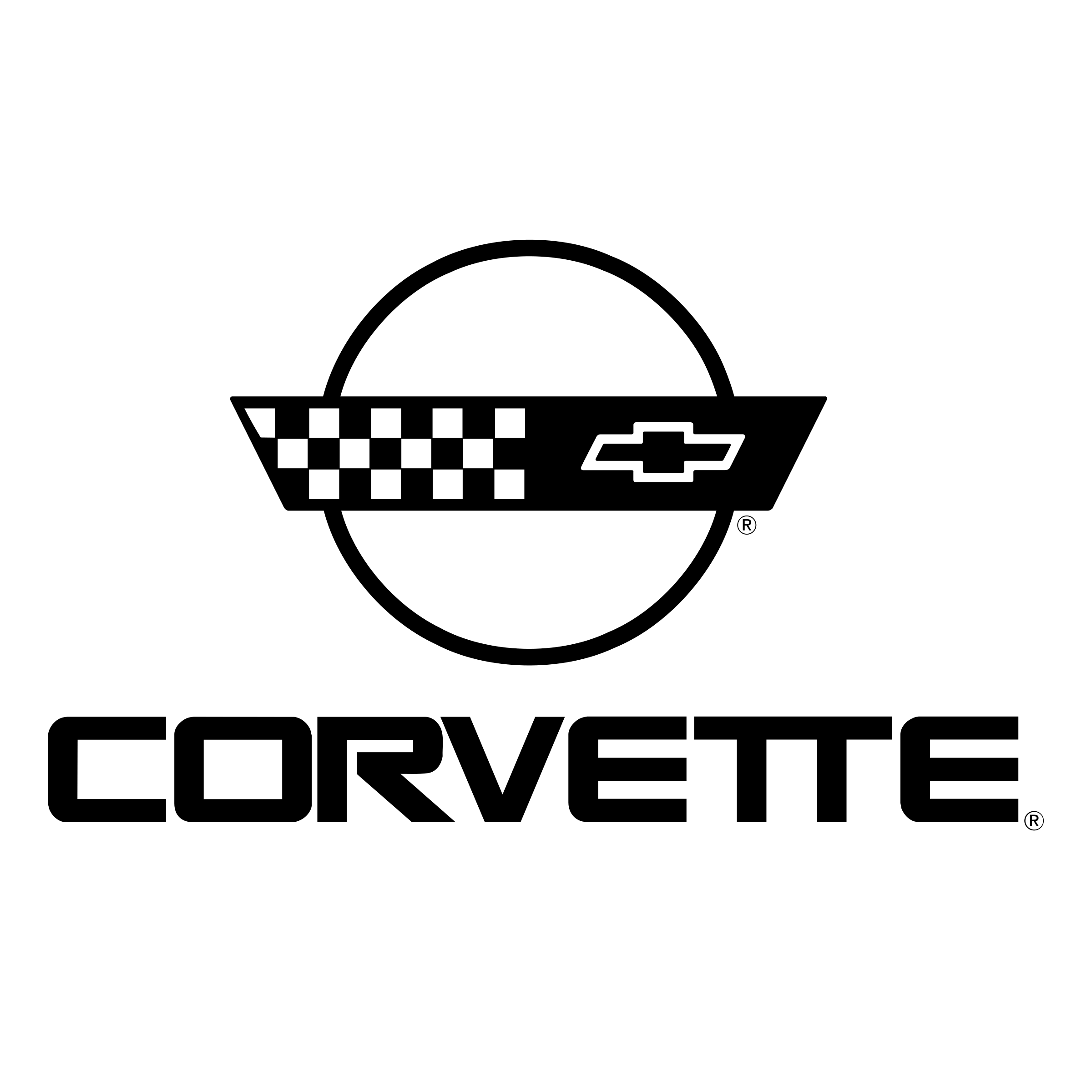 black and white corvette logo clipart collection