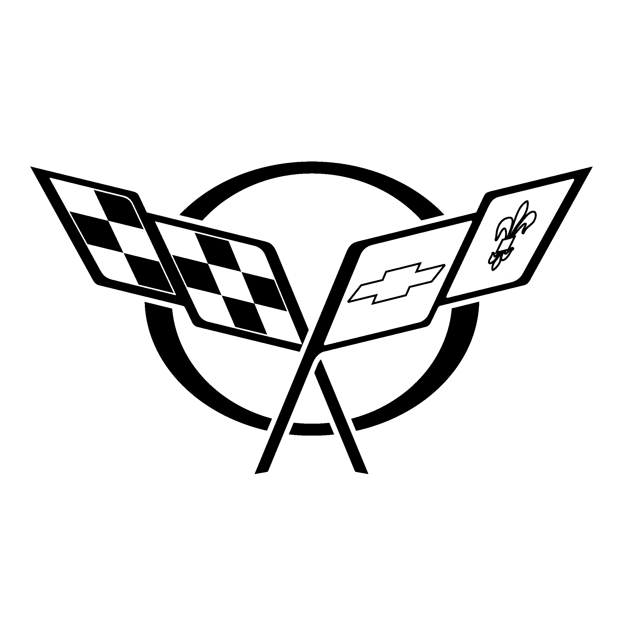 White Corvette Logo - Corvette Logo PNG Transparent & SVG Vector - Freebie Supply