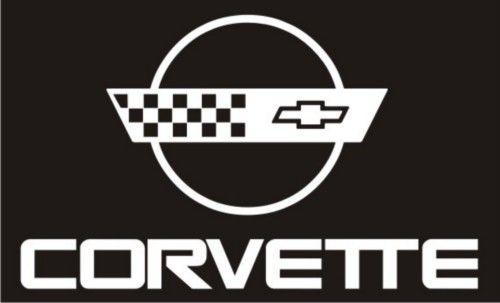 White Corvette Logo - Corvette Logo Vinyl Decal Sticker - Texas Die Cuts