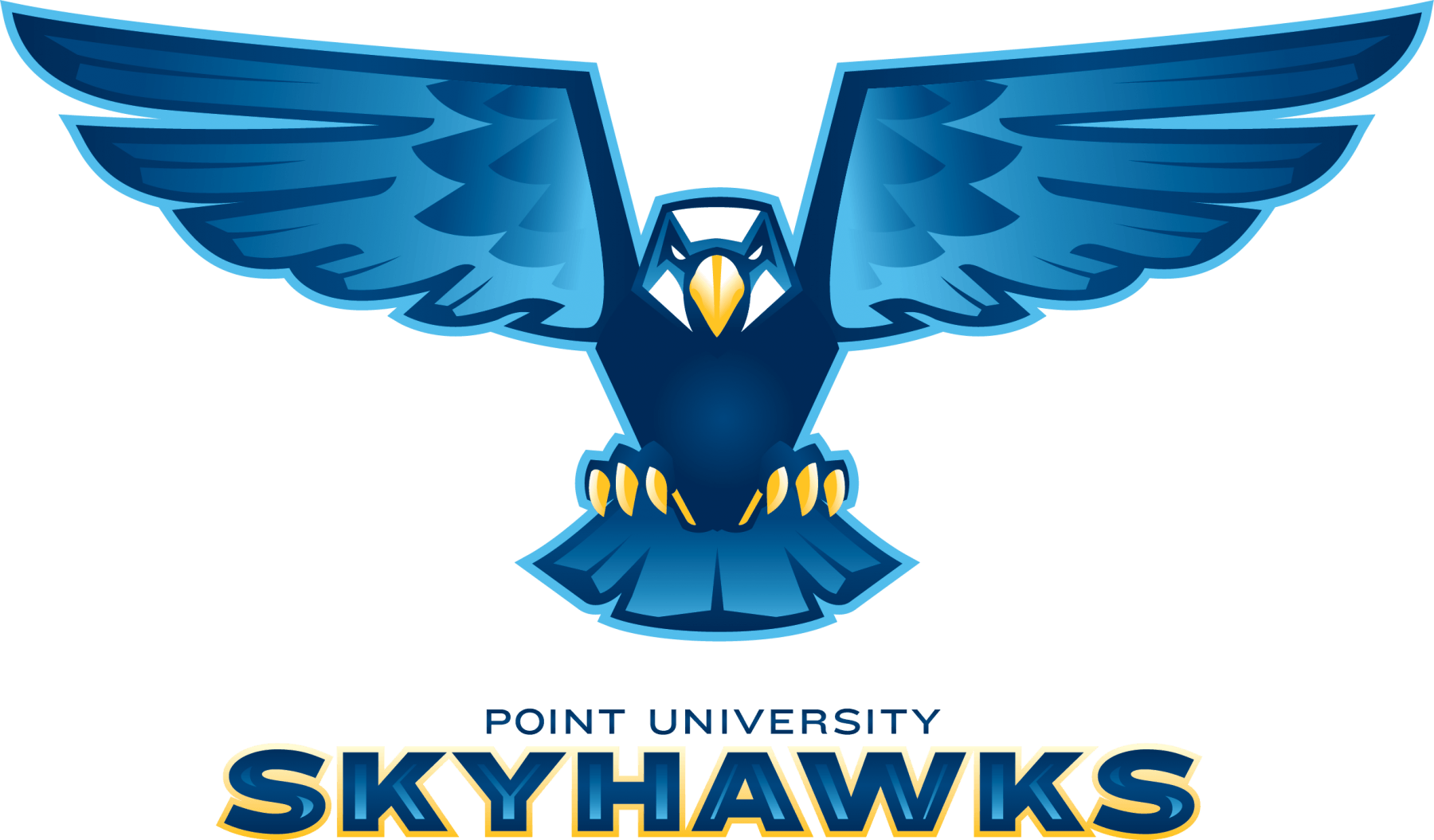Skyhawk Bird Logo - Point University Skyhawks, NAIA Appalachian Athletic Conference