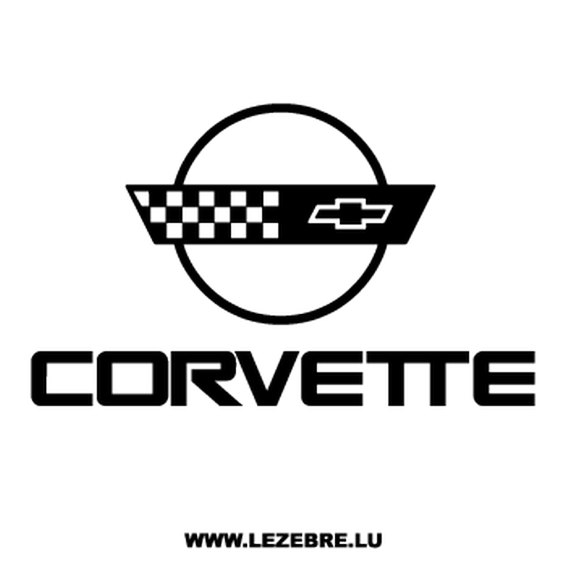 White Corvette Logo - Chevrolet Corvette Logo Decal 3