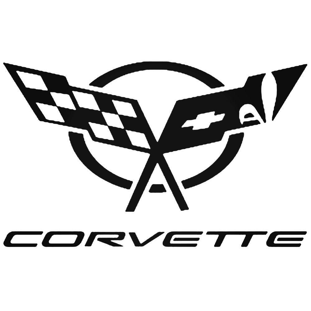 White Corvette Logo - Corvette Logo Vector Aftermarket Decal Sticker