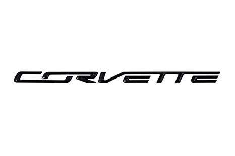 White Corvette Logo - Amazon.com: C7 Corvette Carbon Flash Black Rear Trunk Bumper Letters ...