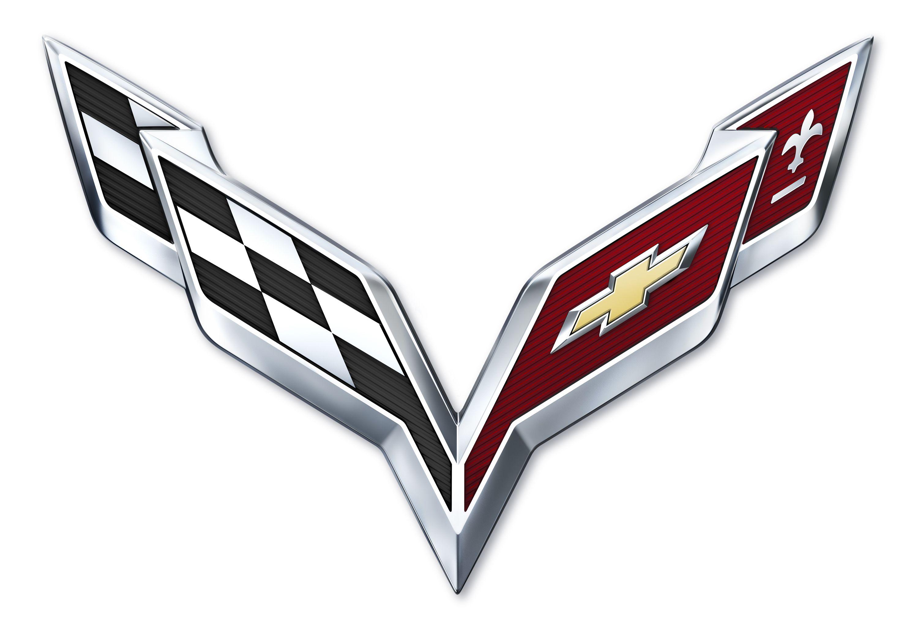 White Corvette Logo - Bowling Green Assembly Plant. Chevrolet Corvette Assembly