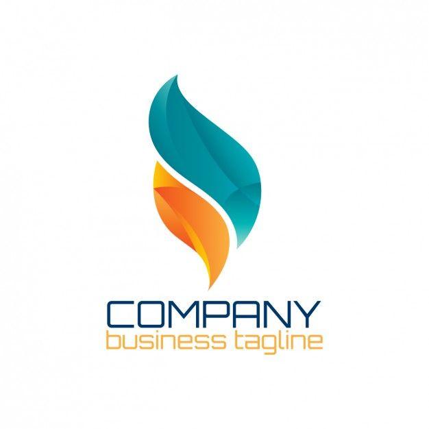 Graphic Company Logo - Abstract logo in flame shape Vector | Free Download
