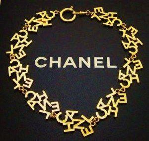 Chanel Vintage Logo - Chanel Vintage Logo Letters Necklace who use a Chanel