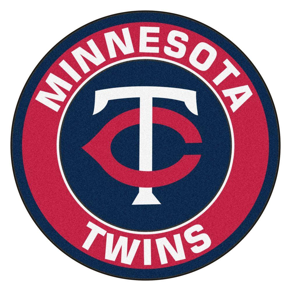 Twins Logo - FANMATS MLB Minnesota Twins Red 2 Ft. X 2 Ft. Round Area Rug 18142