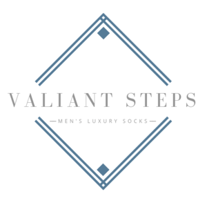 Socks Company Logo - Valiant Steps. Curating luxury socks with criteria you look for