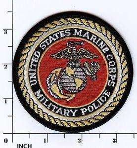 USMC MP Logo - USMC Military Police Color PATCH Marines MP Eagle Globe Anchor EGA