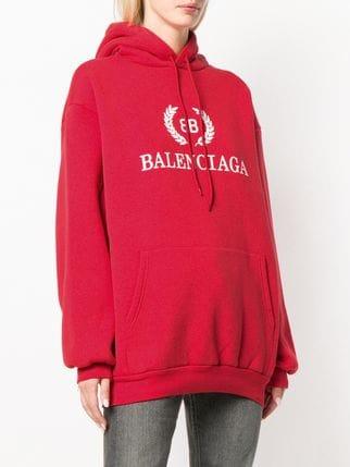 Red Bb Logo - Balenciaga BB logo hoodie $895 - Shop SS19 Online - Fast Delivery, Price