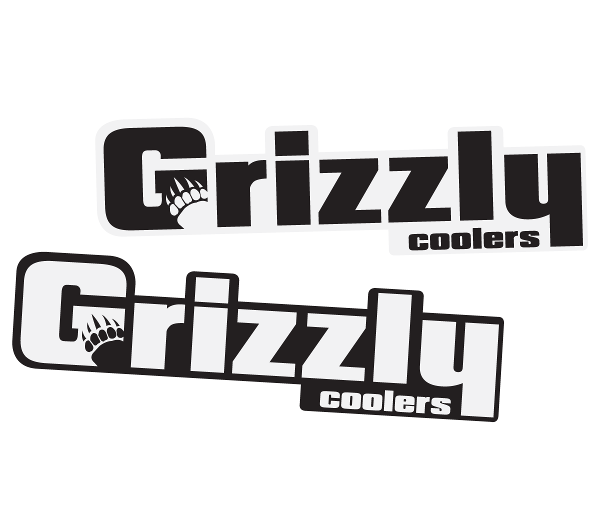 Grizzly Logo - Large Grizzly Logo Sticker 2 Pack