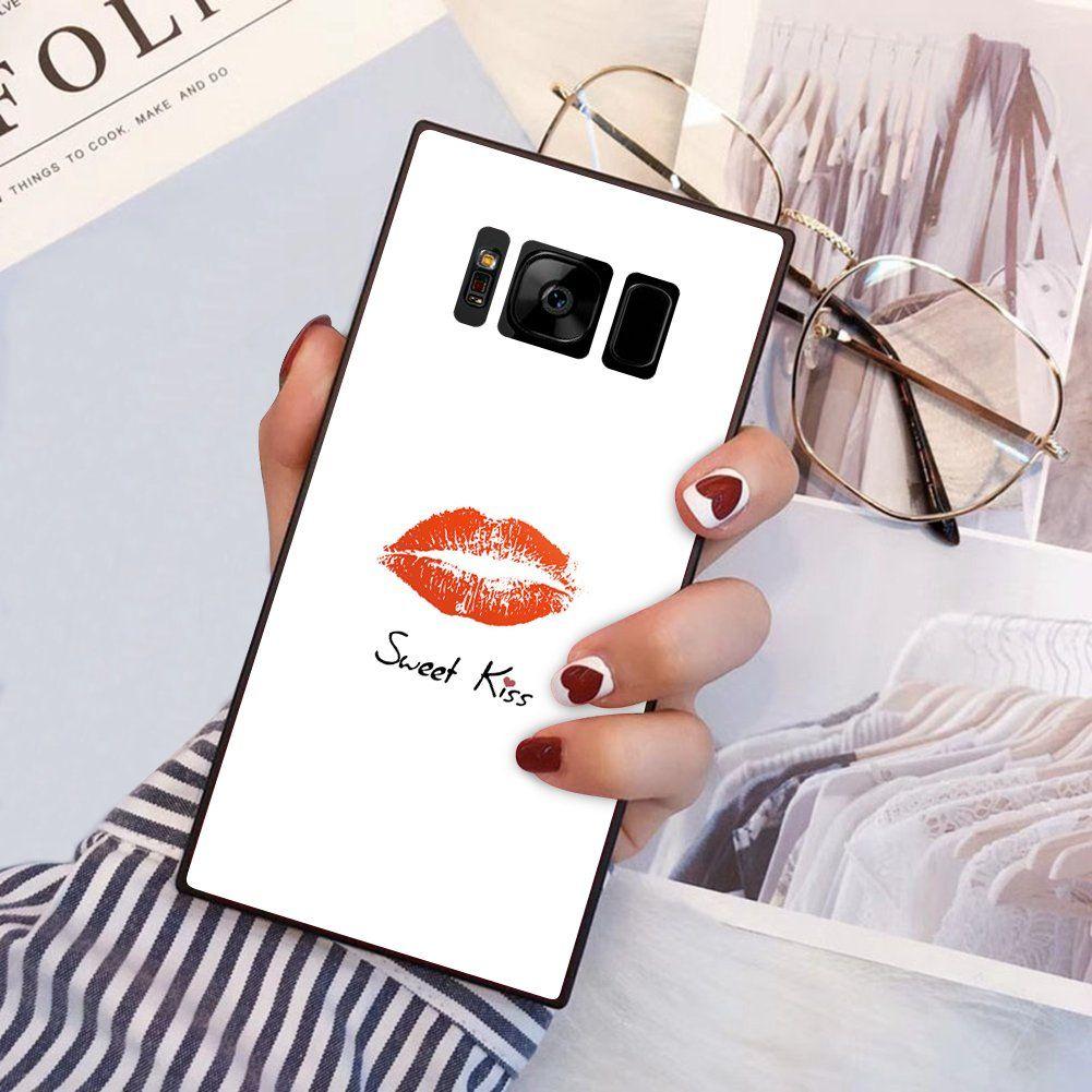 Samsung Sexy Logo - Amazon.com: Galaxy S8 Squared Case Sexy Red Lips Design Heavy Duty ...