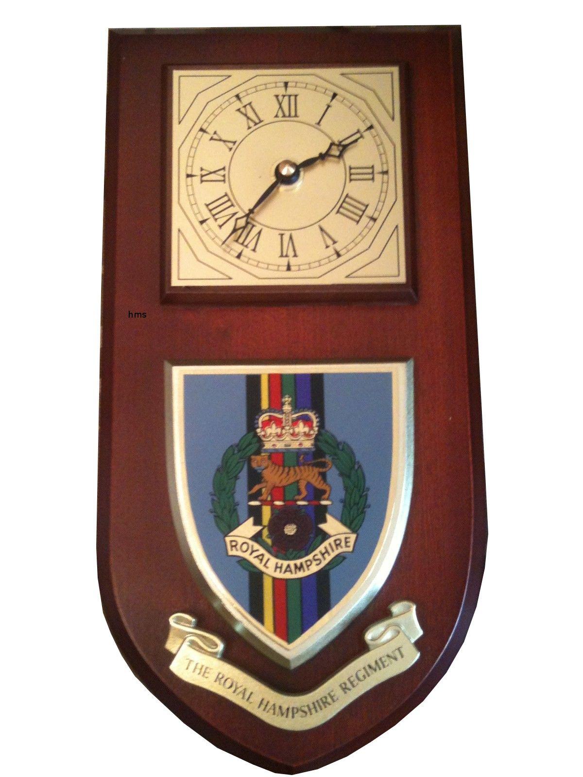 Hamp Logo - Hampshire Regiment Wall Plaque Clock