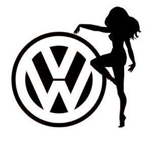 Sexy VW Logo - Sexy Girl VW Logo Car Volkswagen Badge Decal Vinyl Sticker For ...