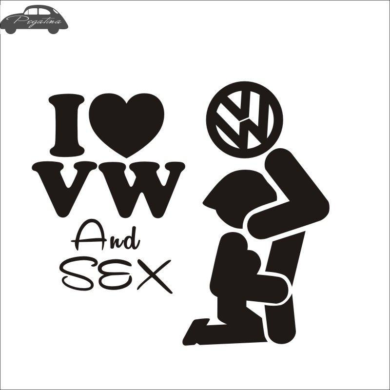 Sexy VW Logo - Pegatina Sexy Girl VW BLOWJOB Decal Beauty Oral Sex Funny Car ...